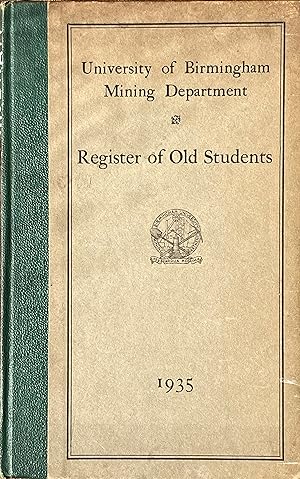Bild des Verkufers fr Register of old students zum Verkauf von Acanthophyllum Books