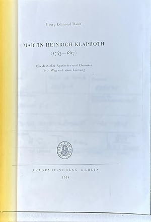 Imagen del vendedor de Martin Heinrich Klaproth (1743-1817) a la venta por Acanthophyllum Books