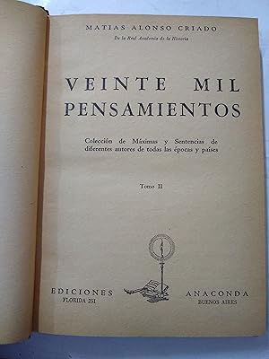 Seller image for Veinte mil pensamientos for sale by Libros nicos