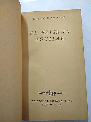 Imagen del vendedor de El paisano aguilar a la venta por Libros nicos