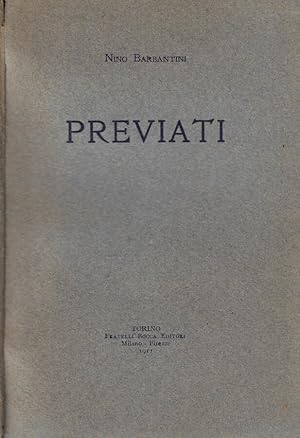 Bild des Verkufers fr Previati zum Verkauf von Biblioteca di Babele