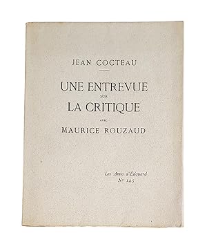 Une Entrevue sur la Critique avec Maurice Rouzaud.