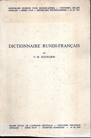 Seller image for Dictionnaire rundi-franais for sale by L'ivre d'Histoires