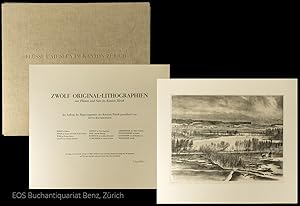 Zwölf Original-Lithographien von Flüssen und Seen im Kanton Zürich. im Auftrag des Regierungsrate...