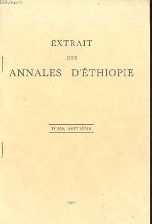 Bild des Verkufers fr Haoulti et ses monuments nouvelle interprtation - Extrait des annales d'Ethiopie tome 7 1967. zum Verkauf von Le-Livre