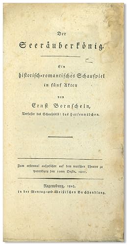 DER SEERA UBERKO NIG EIN HISTORISCH- ROMANTISCHES SCHAUSPIEL IN 5 AKTEN