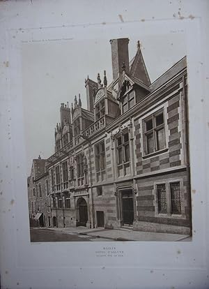 Planche vers 1880 BLOIS HOTEL D' ALLUYE FACADE SUR LA RUE