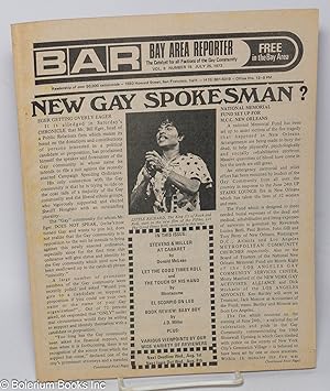 B.A.R. Bay Area Reporter: the catalyst for all factions of the gay community; vol. 3, #15, July 2...
