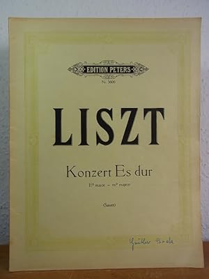 Bild des Verkufers fr Franz Liszt. Konzert Es dur fr Klavier und Orchester. Edition Peters Nr. 3606 zum Verkauf von Antiquariat Weber