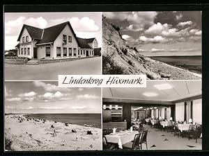 Bild des Verkufers fr Ansichtskarte Karby-Hxmark, Pension Lindenkrog, Innenansicht, Strandpartie zum Verkauf von Bartko-Reher