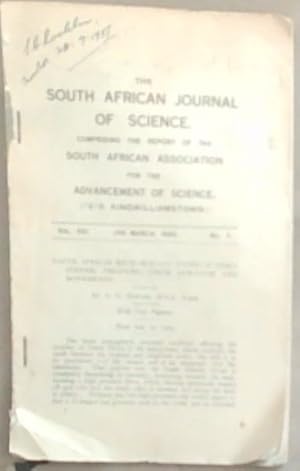 Seller image for The South African Journal of Science: Comprising the Report of the South African Association for the Advancement of Science: Volume XVI Jan-March 1920, No.4 for sale by Chapter 1