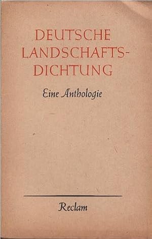 Imagen del vendedor de Deutsche Landschaftsdichtung : Eine Anthologie. Hrsg. / Reclams Universal-Bibliothek ; Nr 8335/38 a la venta por Schrmann und Kiewning GbR