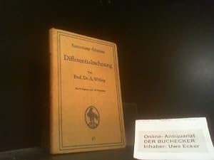 Differentialrechnung. A. Witting / Sammlung Göschen ; 87