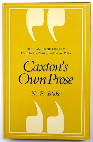 Bild des Verkufers fr Caxton's Own Prose: The Language Library zum Verkauf von PsychoBabel & Skoob Books