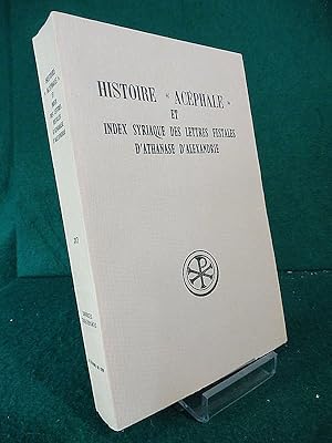 Image du vendeur pour Histoire  acphale  et Index syriaque des Lettres festales d'Athanase d'Alexandrie. Introduction, texte critique, traduction et notes par A. Martin avec la collaboration de M. Albert. Coll.  Sources Chrtiennes , 317 mis en vente par Librairie Pierre BRUNET