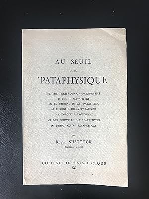 Au seuil de la Pataphysique (English, French, Polish, Spanish, Italian, Russian, German, Latin an...