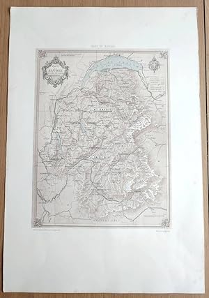 Nice et Savoie - Carte de la Savoie divisée en deux départements