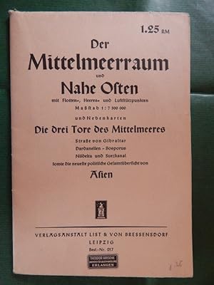 Der Mittelmeerraum und Nahe Osten - Karte im Maßstab: 1:7.500.000 und Nebenkarten