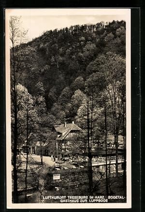 Bild des Verkufers fr Ansichtskarte Treseburg im Harz /Bodetal, Gasthaus zur Luppbode von Otto Unger zum Verkauf von Bartko-Reher