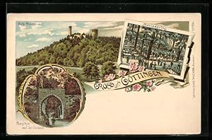 Seller image for Lithographie Gttingen, Mariaspring, Burgtor auf der Plesse, Burg Plesse for sale by Bartko-Reher