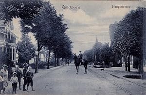 Seller image for Hauptstrasse. Ansichtskarte in Lichtdruck. Abgestempelt Quickborn 24.02.1912. for sale by Antiquariat Heinz Tessin