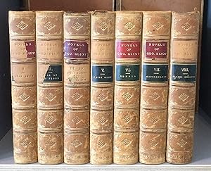 Bild des Verkufers fr The Novels of George Eliot (eight books in seven volumes) Vol I Adam Bede/ Vol II The Mill on the Floss/ Vol III-Vol IV Silas Marner and Scenes from Clerical Life/ Vol V Felix Holt/ Vol VI Romola/ Vol VII Middlemarch/ Vol VII Daniel Deronda zum Verkauf von Reader's Books