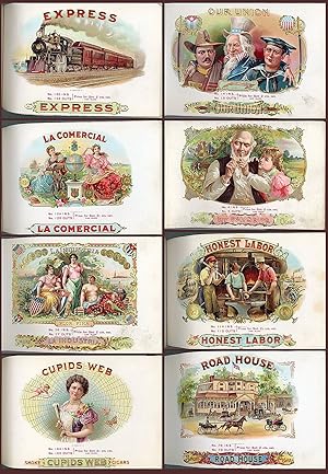 USA Kansas City salesman sample cigar box label – roses early 1900s USA Kansas City salesman sample cigar box label – roses early 1900s