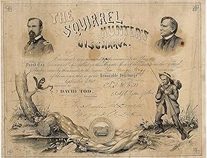 The Squirrel Hunter's Discharge Certificate issued to George Eagg, September 1862, signed by Chas...