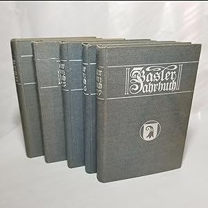 Lot of 5 Basler Jahrbuch for 1904, 1905, 1906, 1907, and 1908
