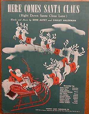 Imagen del vendedor de Here Comes Santa Claus (Right Down Santa Claus Lane) a la venta por Faith In Print