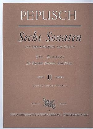 Bild des Verkufers fr 6 Sonaten Band 2 (Nr.4-6)fr Sopranblockflte : und Klavier zum Verkauf von Smartbuy