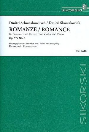 Bild des Verkufers fr Romanze Nr.8 op.97afr Violine und Klavier zum Verkauf von Smartbuy