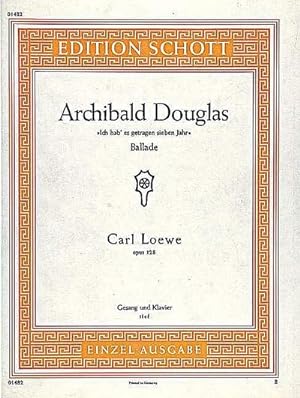 Bild des Verkufers fr Archibald Douglas op. 128fr tiefe Singstimme und Klavier zum Verkauf von Smartbuy