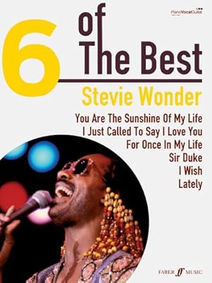 Bild des Verkufers fr 6 of the Best: Stevie Wonderpiano/vocal/guitar : songbook zum Verkauf von Smartbuy