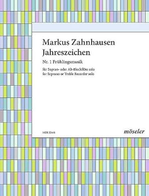 Bild des Verkufers fr Frhlingsmusikfr Blockflte (Alt / Sopran ) : Jahreszeichen 1 zum Verkauf von Smartbuy