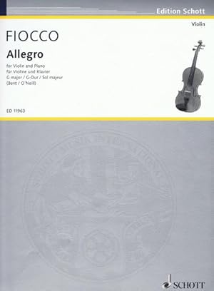 Bild des Verkufers fr Allegro G-Durfr Violine und Klavier zum Verkauf von Smartbuy