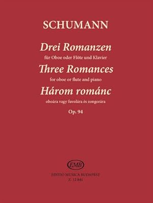 Bild des Verkufers fr 3 Romanzen op.94für Fl te (Oboe) und Klavier zum Verkauf von Smartbuy
