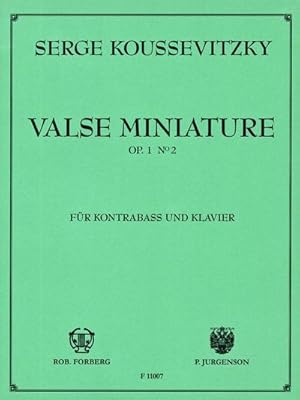 Bild des Verkufers fr Valse miniature op.1,2für Kontraba  und Klavier zum Verkauf von Smartbuy