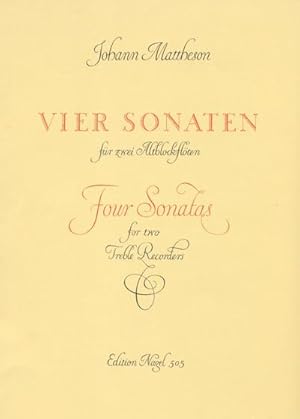 Bild des Verkufers fr 4 Sonaten aus op.1 fr2 Altblockflten : Partitur zum Verkauf von Smartbuy
