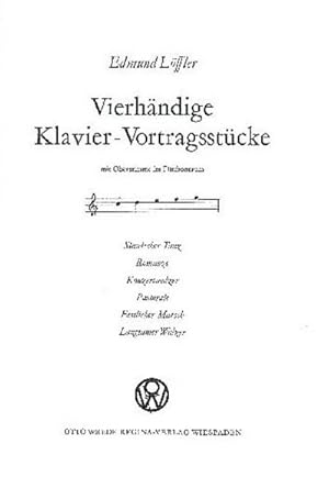 Bild des Verkufers fr Vierhndige Klavier-Vortragsstcke mit Oberstimme im Fnftonraumfr Klavier zu 4 Hnden : Spielpartitur zum Verkauf von Smartbuy