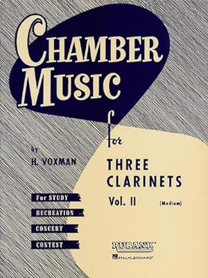 Bild des Verkufers fr Chamber Music for 3 Clarinets Vol.2 (Score) zum Verkauf von Smartbuy