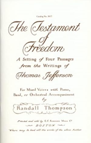 Bild des Verkufers fr The Testament of Freedom zum Verkauf von Smartbuy