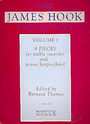 Bild des Verkufers fr The James Hook Collection vol.1for treble (alto) recorder and piano : (harpsichord) zum Verkauf von Smartbuy