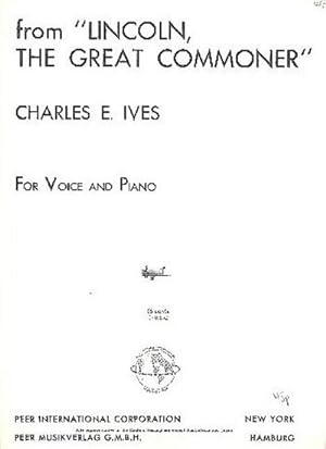 Bild des Verkufers fr From Lincoln the great Commonerfor voice and piano zum Verkauf von Smartbuy