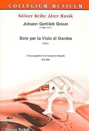 Bild des Verkufers fr Sonate G-Durfr Viola da gamba und Bc : Partitur und Stimmen (Bc nicht ausgesetzt) zum Verkauf von Smartbuy