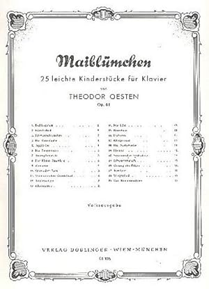 Image du vendeur pour Maiblmchen op.61 25 leichteKinderstcke fr Klavier mis en vente par Smartbuy