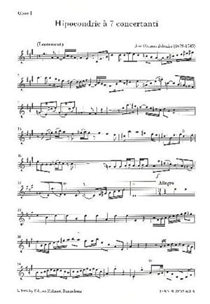 Seller image for Hipocondrie  7 concertantifr 2 Oboen, Fagott, 2 Violinen, Viola und Violoncello (Kontrabass) : Blserstimmen for sale by Smartbuy