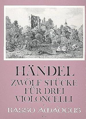 Bild des Verkufers fr 12 Stücke für 3 Violoncelli : Partitur und Stimmen zum Verkauf von Smartbuy