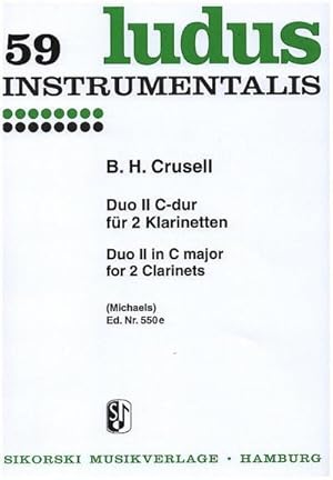 Bild des Verkufers fr Duo C-Dur Nr.2für 2 Klarinetten : Spielpartitur zum Verkauf von Smartbuy