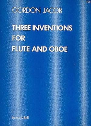 Bild des Verkufers fr 3 Inventionsfor flute and oboe : score zum Verkauf von Smartbuy